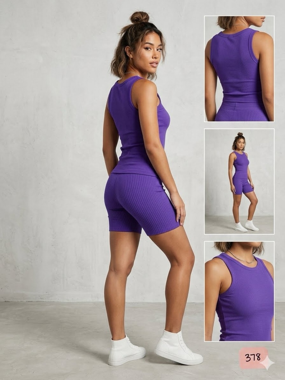 Cotton Citizen Purple Ribbed Tank